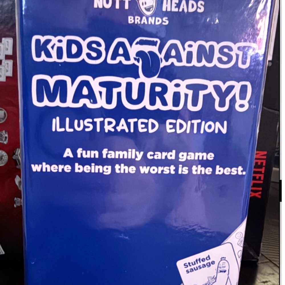 Kids Against Maturity! Illustrated Edition Card Game - Blue